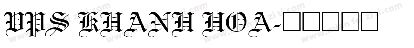 VPS Khanh Hoa字体转换